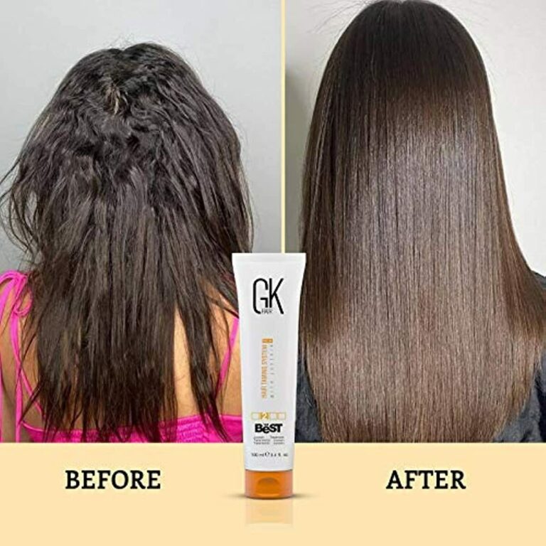 GK HAIR Global Keratin The Best (3.4 Fl Oz/100ml) Smoothing Keratin Hair Treatment - Professional Brazilian Complex Blowout Straightening For Silky Smooth & Frizz Free Hair - HAIR SMOOTHING TREATMENT-Formaldehyde Free