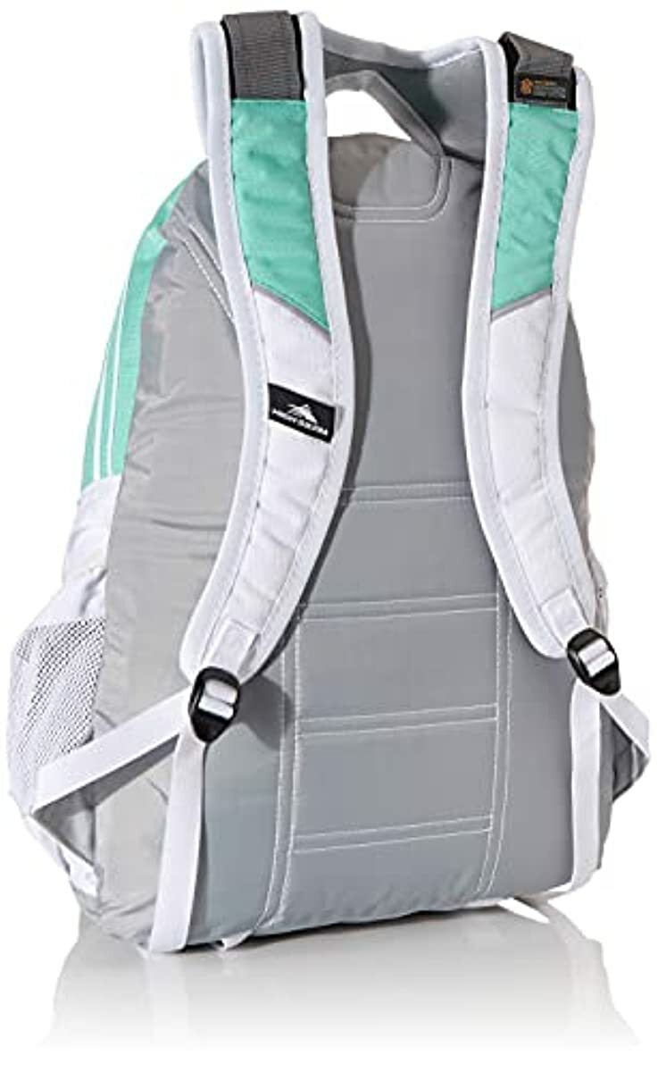 High Sierra Loop-Backpack, School, Travel, or Work Bookbag with tablet-sleeve, Aquamarine/White/Ash, One Size