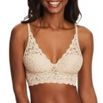 Maidenform Pure Comfort Lace Bralette, Padded Wireless Bra, Convertible Longline Halter Bralette with Soft Foam Cups