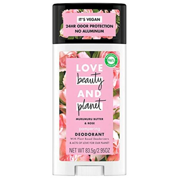 Love Beauty And Planet Deodorant, Murumuru Butter and Rose, 2.95 Oz