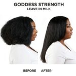 Carol’s Daughter Goddess Strength Leave In Conditioner Spray with Castor Oil for Curly, Wavy, Natural Hair, Moisturizing Heat Protectant, Detangler and Styling Product For Dry, Damaged Hair, 8.5 fl oz