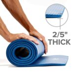 Gaiam Essentials Thick Yoga Mat Fitness & Exercise Mat with Easy-Cinch Yoga Mat Carrier Strap, 72"L x 24"W x 2/5 Inch Thick-Multiple Colors