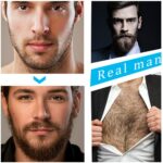 4 Pcs/set Barber Beard Growth Kit Professional Hair Growth Enhancer Set Nourishing with Beard Growth Roller Massage Comb for Men