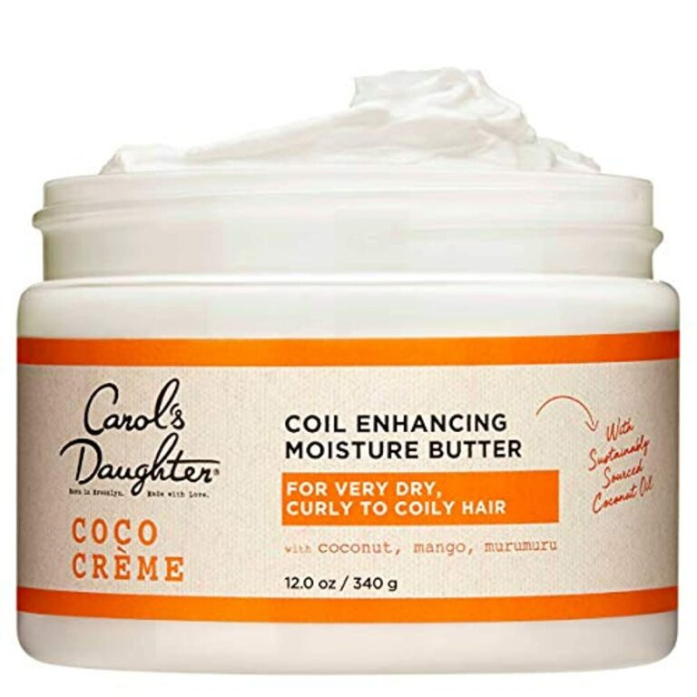 Carol’s Daughter Coco Creme Coil Enhancing Moisture Butter for Very Dry Hair, with Coconut Oil and Mango Butter, Paraben Free and Silicone Free Butter for Curly Hair, 12 oz