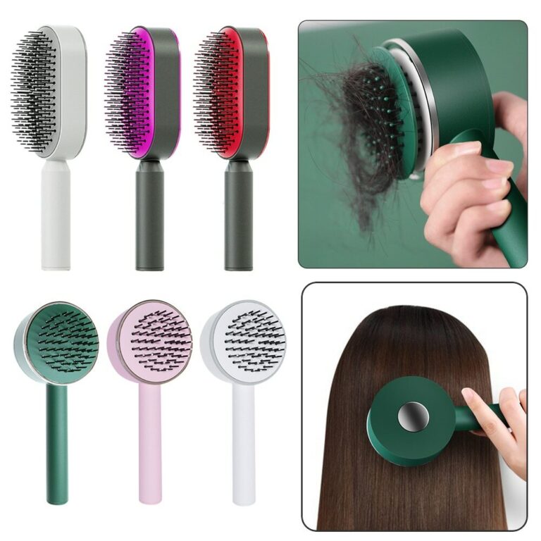 Massage Comb Hair Brush Air Cushion One-Key Self Cleaning Hair Comb Professional Detangling Scalp Air Bag Combs For Hair