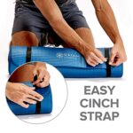 Gaiam Essentials Thick Yoga Mat Fitness & Exercise Mat with Easy-Cinch Yoga Mat Carrier Strap, 72"L x 24"W x 2/5 Inch Thick-Multiple Colors