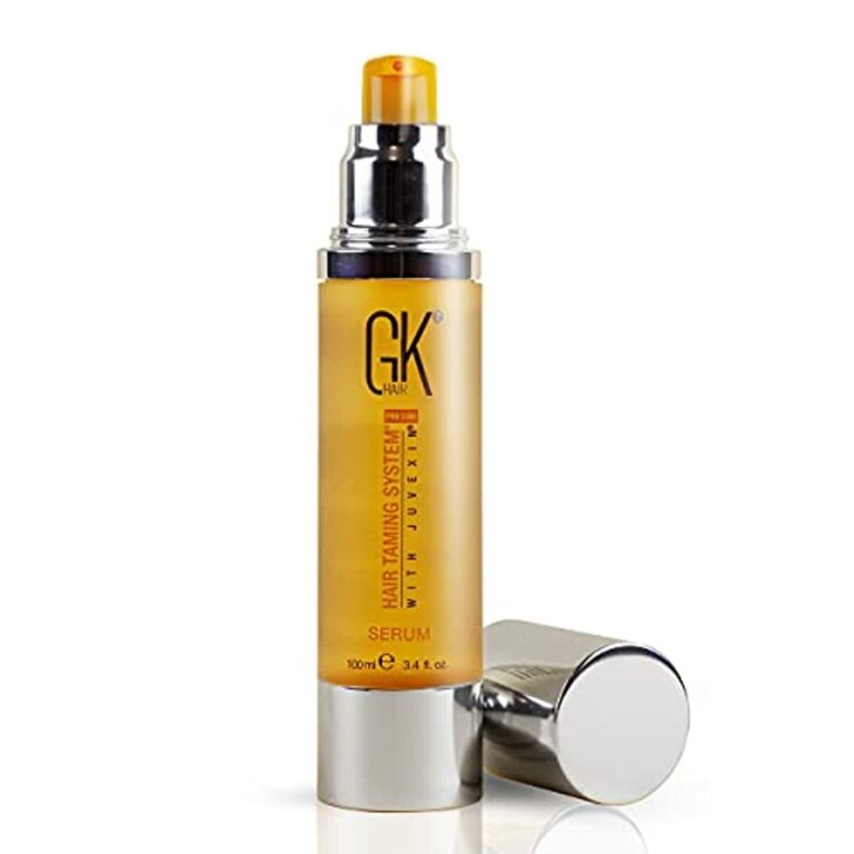 GK HAIR Global Keratin 100% Organic Argan Oil Anti Frizz Hair Serum (3.4 Fl Oz/100ml) Styling Smoothing Strengthening Hydrating & Nourishing Heat Protection Shine Frizz Control Dry Damage Hair Repair