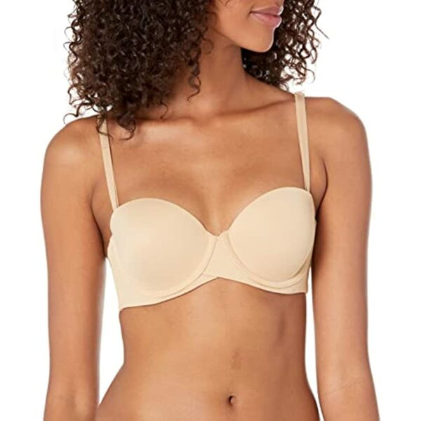 Maidenform Self Expressions Strapless Bra, Balconette Bra, Best Strapless Bra, Stay-Put Underwire, 5-Way Convertible Straps