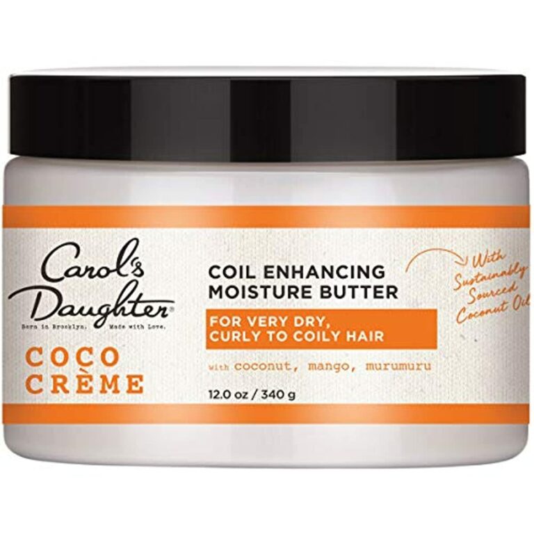 Carol’s Daughter Coco Creme Coil Enhancing Moisture Butter for Very Dry Hair, with Coconut Oil and Mango Butter, Paraben Free and Silicone Free Butter for Curly Hair, 12 oz