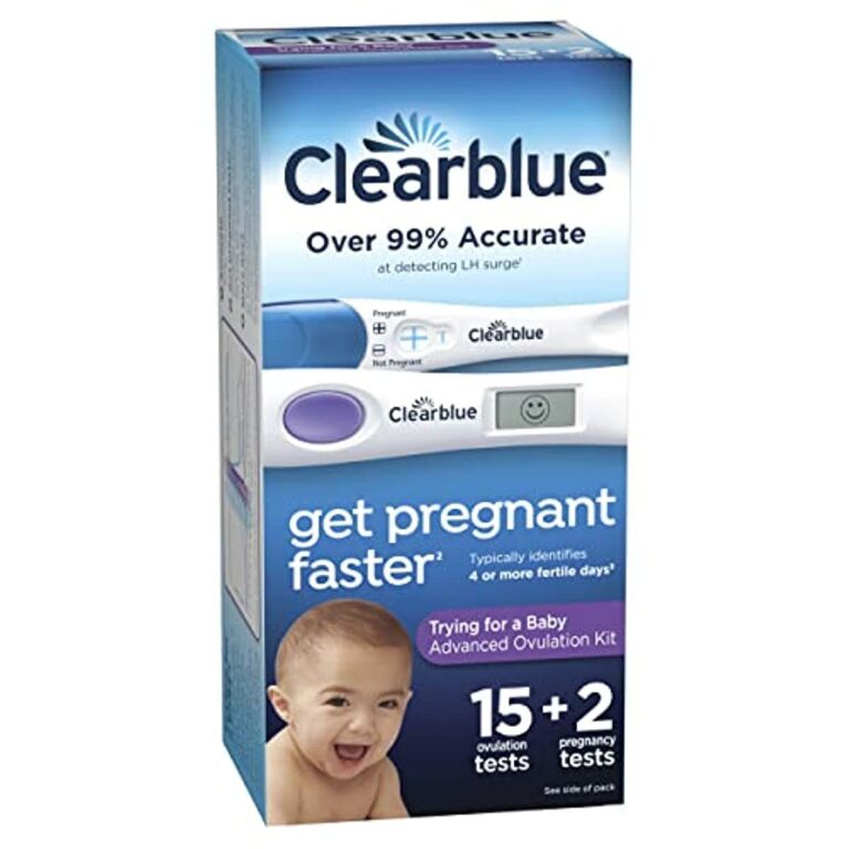 Clearblue Advanced Ovulation Test Combination Pack, Predictor Kit, Featuring 15 Advanced Ovulation Tests and 2 Rapid Detection Pregnancy Tests, 17ct