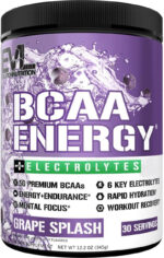 EVL Bcaas Amino Acids Powder - BCAA Energy Pre Workout Powder for Muscle Recovery Lean Growth and Endurance - Rehydrating Post Workout Recovery Drink with Natural Caffeine - Pink Lemonade