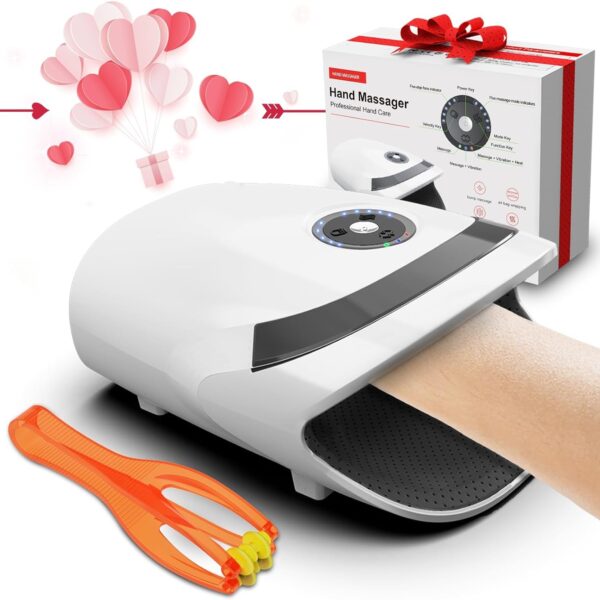 Hand Massager with Heat - White Elephant Gifts for Adults,Gifts for Women Men Mom Dad,Birthday Gifts for Women,Mens Gifts(White)