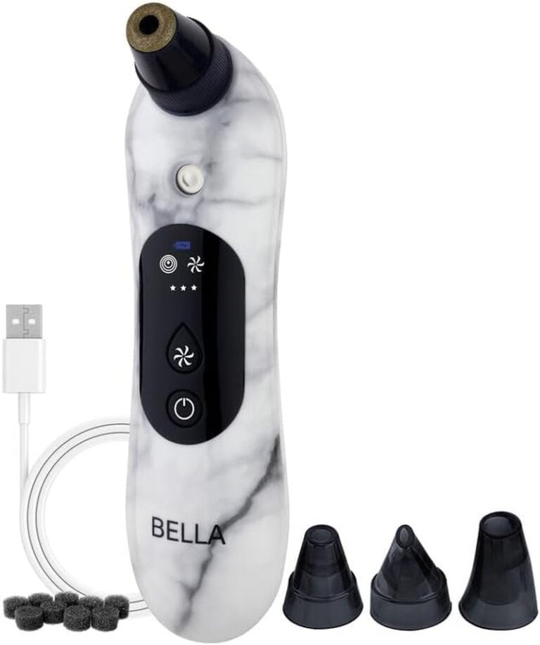 Spa Sciences - BELLA Microderm Pore Extractor & Nano Mister - 3-In-1 - Exfoliation & Pore Purification - Hydrating, Refreshing, Soothing - for All Skin Types - USB Charging