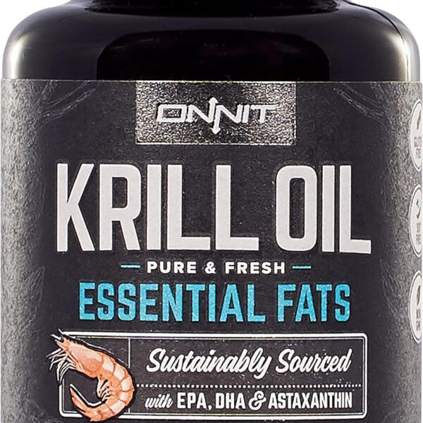 ONNIT Antarctic Krill Oil - 1000Mg per Serving - No Fishy Smell or Taste - Packed with Omega-3S, EPA, DHA, Astaxanthin & Phospholipids - Supports Healthy Joints, Brain, Heart, and Blood Pressure