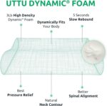 UTTU Cervical Pillow for Neck Strain Relief, Memory Foam Neck Pillow for Sleeping, Contour Cooling Pillow for Side Sleeper, Adjustable Orthopedic Sandwich Pillow, Queen(23.6"×14"×4.7"/3.9")