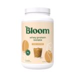 Bloom Nutrition Whey Isolate Protein Powder, Iced Coffee - Pure Iso Post Workout Recovery Drink Blend, Smoothie Mix with Digestive Enzymes for Gut Health - Low Carb, Keto & Zero Sugar Added