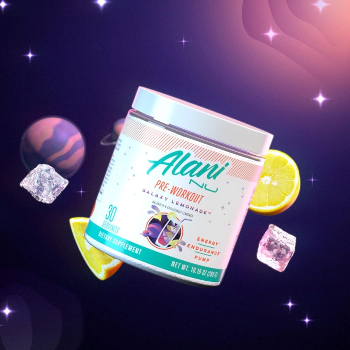 Alani Nu Pre Workout Powdergalaxy Lemonade | Amino Energy Boost | Endurance Supplement | Sugar Free | 200Mg Caffeine | L-Theanine, Beta-Alanine, Citrulline | 30 Servings