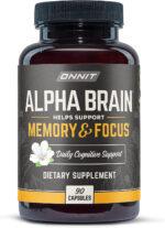 ONNIT Alpha Brain Nootropic Brain Supplement for Men & Women | Memory, Mental Clarity & Cognitive Improvement | Focus Capsules with L-Theanine, Vitamin B6 & Phosphatidylserine (90 Count)