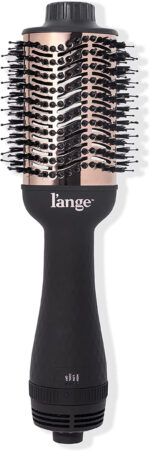 L'ANGE HAIR Le Volume 2-In-1 Titanium Blow Dryer Brush | Hot Air Brush in One with Oval Barrel | Hair Styler for Smooth, Frizz-Free Results for All Hair Types (Blush - 75 Mm)