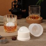 Whiskey Smoker Kit with Torch - 6 Flavors Wood Chips, 2 Glasses, 2 Ice Ball Molds - Cocktail Smoker Infuser Kit, Old Fashioned Drink Smoker Kit, Birthday Bourbon Whiskey Gifts for Men,Dad(No Butane)