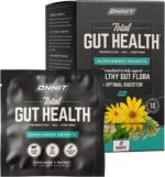 ONNIT Total Gut Health -Complete Probiotics & Digestive Enzyme Supplement for Women & Men - 5 Strains of Probiotics, Prebiotics, Enzymes, Betaine HCL - 15 Count Packets - 2 Pack (30 Pckt Total Count)