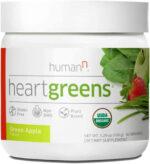 Humann Heartgreens | Superfood Organic Powder with Wheatgrass, Kale, Spinach, and Spirulina, USDA Organic Non-Gmo, from the Makers of Superbeets (Green Apple Flavor, 5.29-Ounce