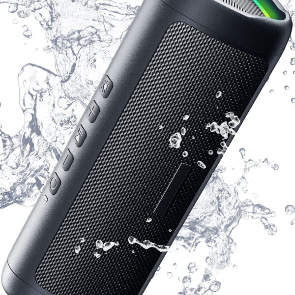 Bluetooth Speaker with HD Sound, Portable Wireless, IPX5 Waterproof, up to 20H Playtime, TWS Pairing, BT5.3, for Home/Party/Outdoor/Beach, Electronic Gadgets, Birthday Gift (Black)