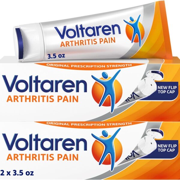 Voltaren Arthritis Pain Gel for Powerful Topical Arthritis Pain Relief - NEW Easy Open Cap - 100 G X 2