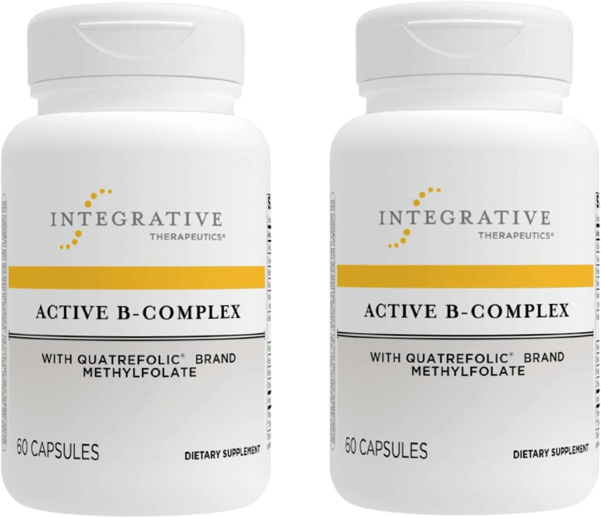 Integrative Therapeutics Active B-Complex - Energy Metabolism Support* - B-Complex Vitamin Supplement with 8 B-Vitamins, Vitamin B12, Folate, Choline - 60 Capsules