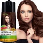 Herbishh Hair Color Shampoo for Gray Coverage - Enriched Formula with Conditioner - Long Lasting & DIY (DARK BROWN)