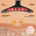 GLO24K Red Light Beauty Device for Face and Neck. Based on Triple Action L E D, Thermal, and Vibration Technologies.