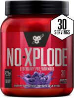 BSN N.O.-XPLODE Pre Workout Powder, Energy Supplement for Men and Women with Creatine and Beta-Alanine, Flavor: Fruit Punch, 30 Servings