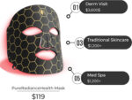 Blue Red LED Face Mask Light Therapy for Face - Red Light Therapy LED Mask - Reduces Fine Lines, Wrinkles, Dark Circles - 7 Modes