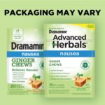 From the Makers of Dramamine, Advanced Herbals, Ginger Chews, Nausea Relief Soft Chews Lemon-Honey-Ginger, 20 Count