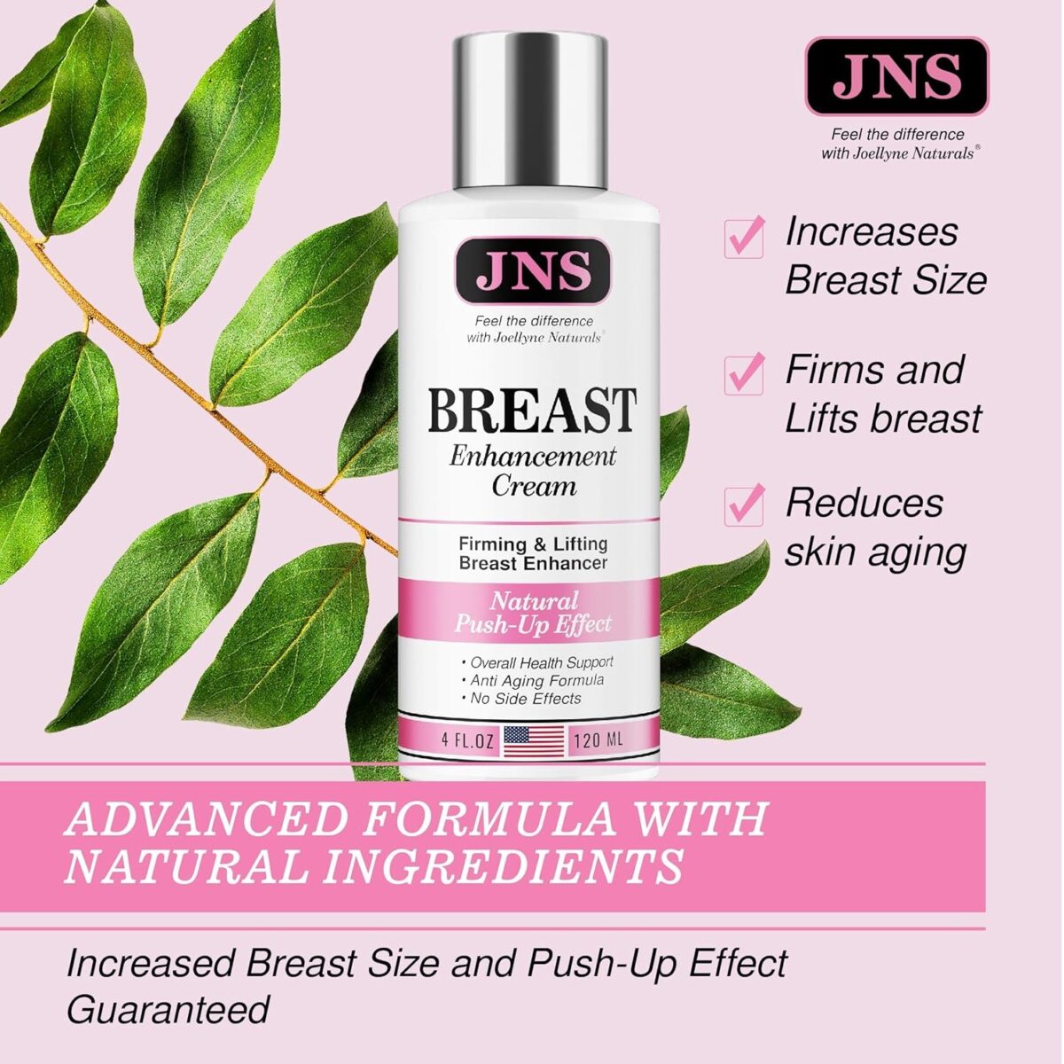 Powerful Breast Lifting & Plumping Cream - USA Made, Natural Bust Growth & Enlargement - 4 Fl Oz