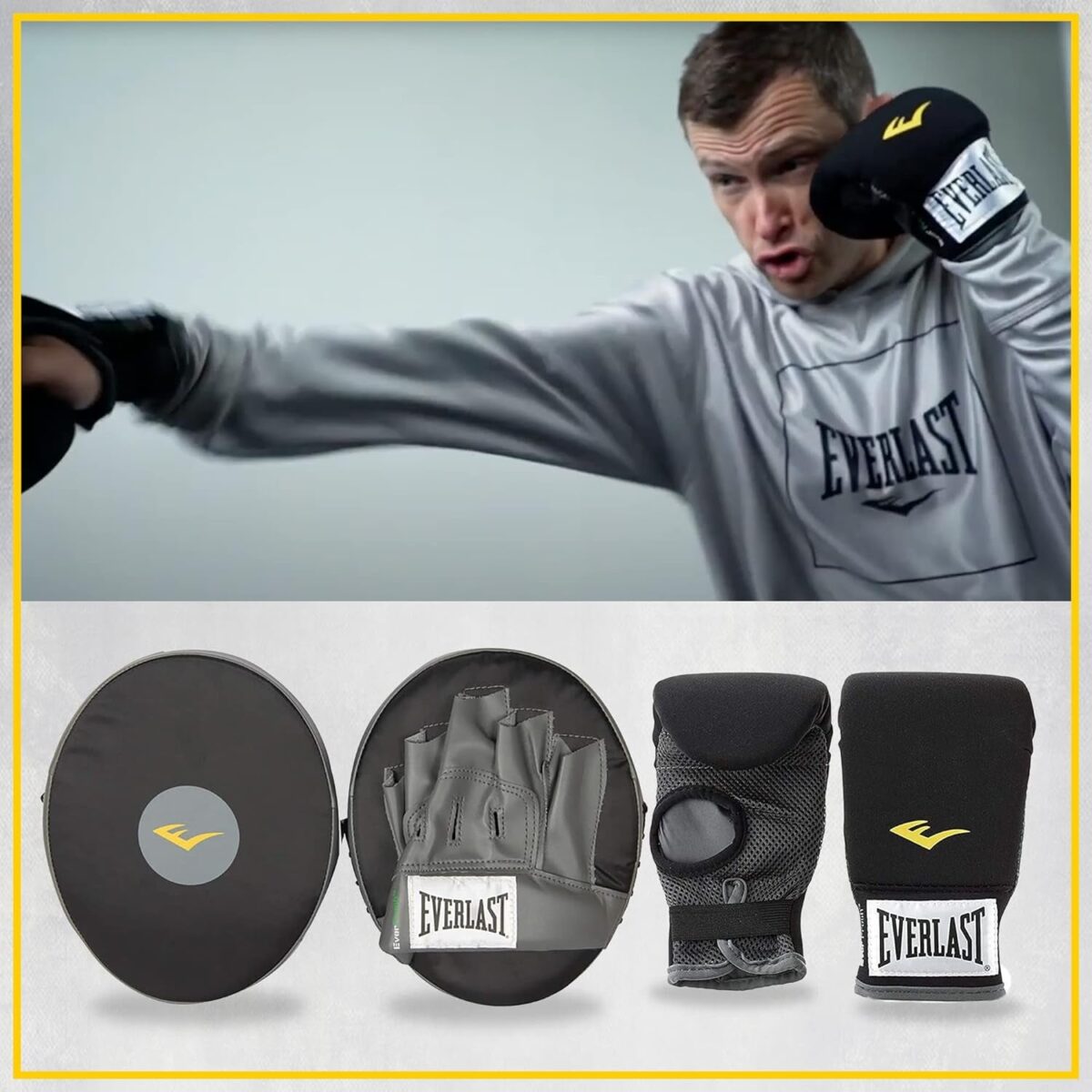 Everlast 3010 Boxing Fitness Kit, Black/Grey