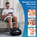 COMFIER Shiatsu Foot Massager with Heat, Vibration,Rolling Compression Feet Massager Machine for Plantar Fasciitis,Neuropathy Pain,Gifts for Her,Him Fits Size up to 13“ Multiple Modes