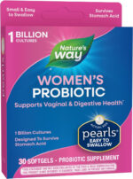 Nature'S Way Women'S Probiotic Pearls, Supports Vaginal and Digestive Health*, 1 Billion Live Cultures, No Refrigeration Required, 30 Softgels (Packaging May Vary)