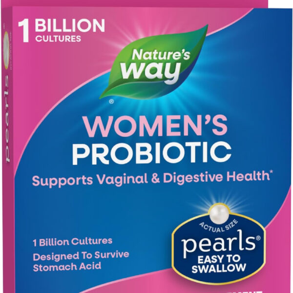 Nature'S Way Women'S Probiotic Pearls, Supports Vaginal and Digestive Health*, 1 Billion Live Cultures, No Refrigeration Required, 30 Softgels (Packaging May Vary)