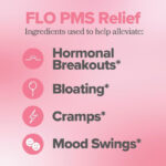 O Positiv FLO PMS Vitamins for Women, 30 Servings (Pack of 1) - Proactive PMS Relief - Targets Hormonal Breakouts, Bloating, Cramps, & Mood Swings with Chasteberry, Vitamin B6, & Lemon Balm