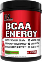 EVL Bcaas Amino Acids Powder - BCAA Energy Pre Workout Powder for Muscle Recovery Lean Growth and Endurance - Rehydrating Post Workout Recovery Drink with Natural Caffeine - Pink Lemonade