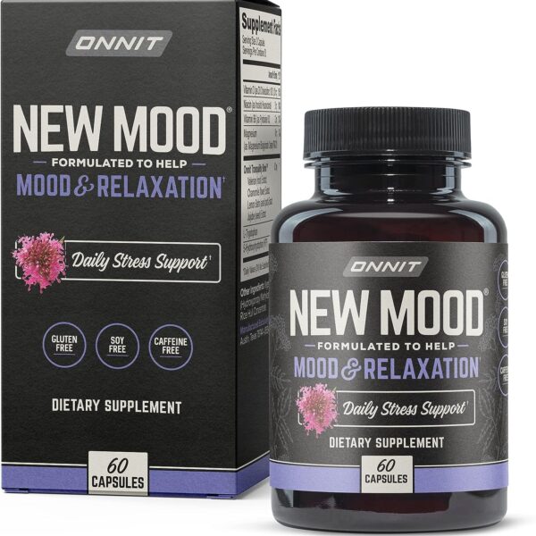 ONNIT New Mood - Occasional Stress Relief, Sleep and Mood Support Supplement, (60 Count)