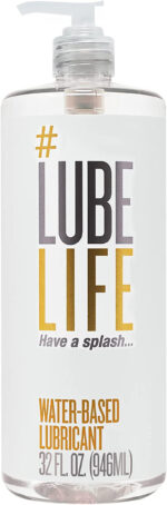 Lube Life Water-Based Personal Lubricant, Lube for Men, Women and Couples, Non-Staining, 8 Fl Oz