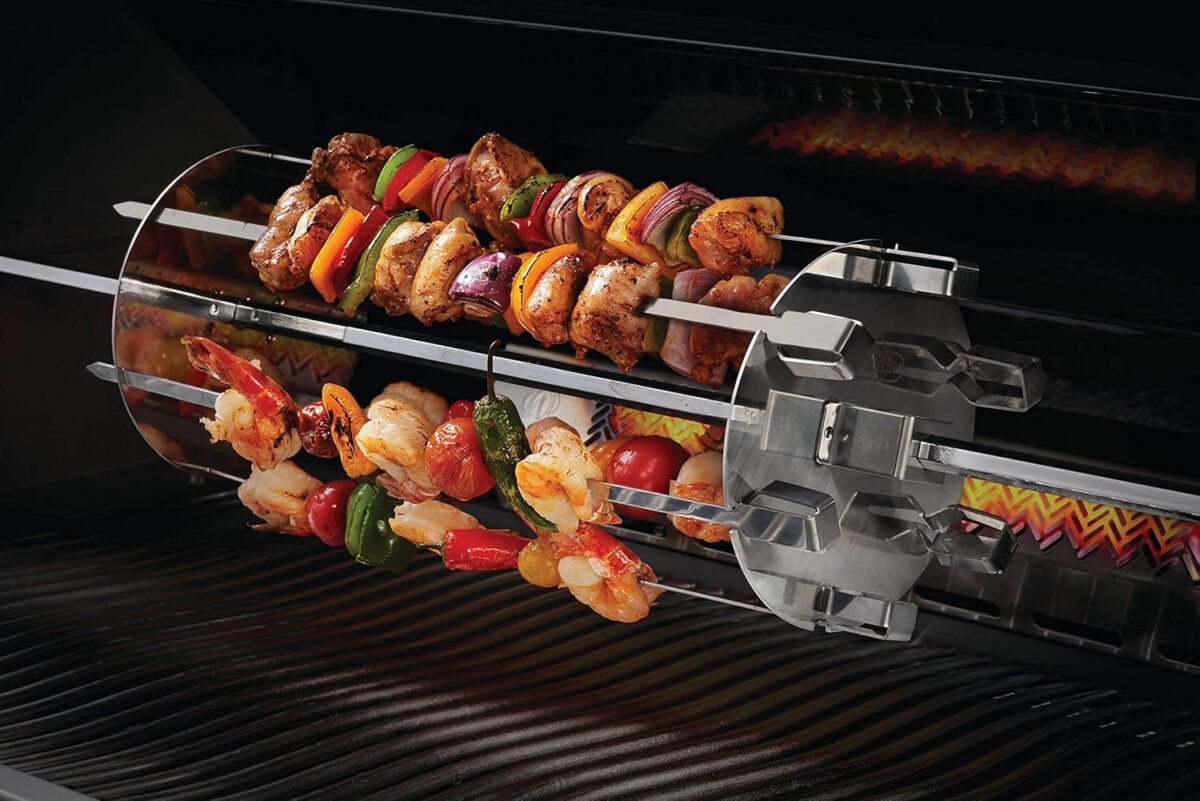 Napoleon 64008 Rotisserie Shish-Kebab Skewer Set Grill Accessory, Stainless Steel