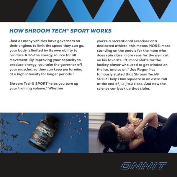 ONNIT Shroom Tech Sport: Clinically Studied Preworkout Supplement with Cordyceps Mushroom (84Ct)