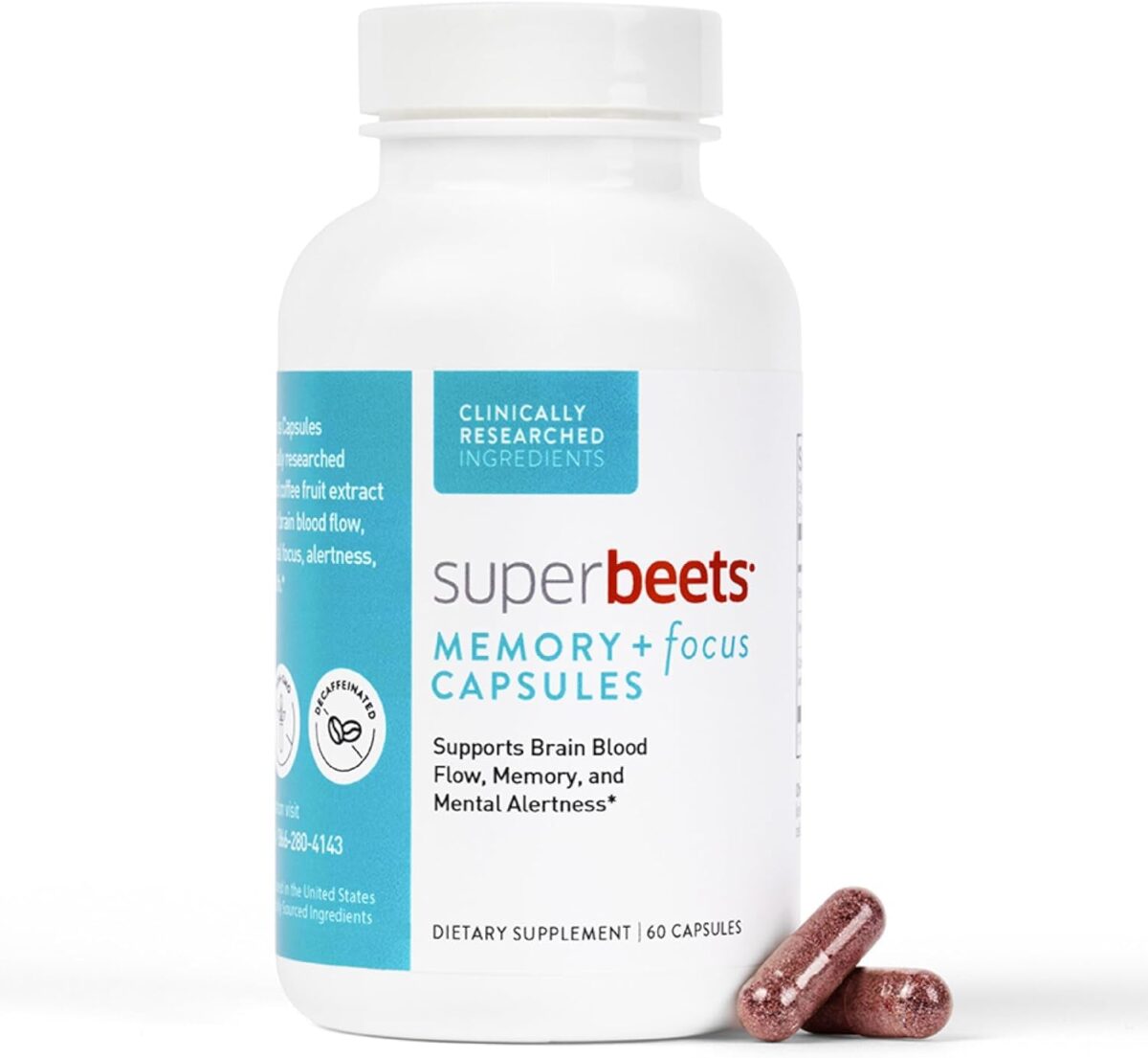 Humann Superbeets Memory & Focus Brain Supplement Chews – Mental Alertness – Clinically Studied Nootropics, Resveratrol plus Beet Root Powder, Blueberry Pomegranate Flavor, 30 Count