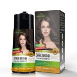 Herbishh Hair Color Shampoo for Gray Coverage - Enriched Formula with Conditioner - Long Lasting & DIY (DARK BROWN)