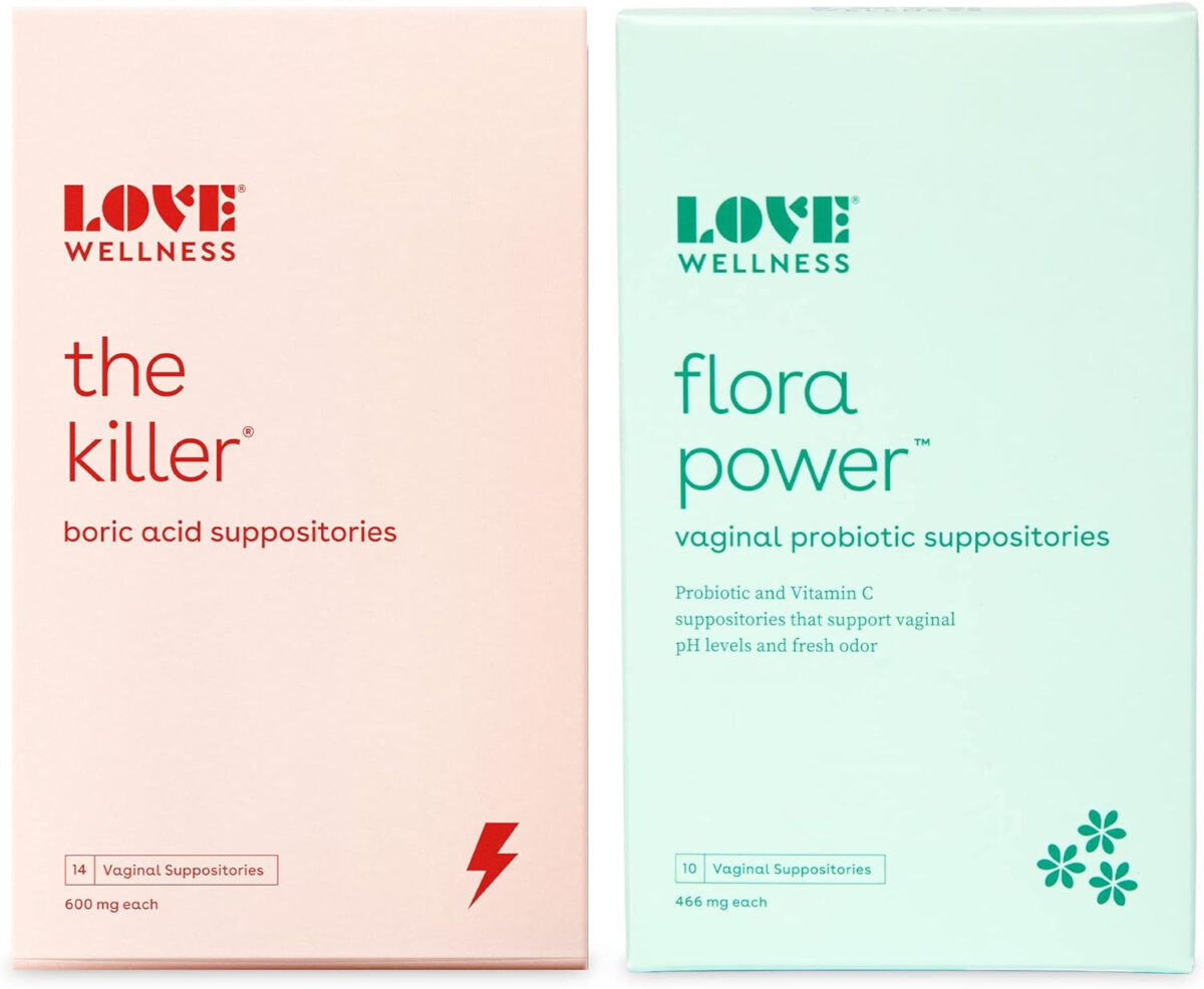 Love Wellness Vaginal Probiotic Suppositories, Flora Power | Fast-Acting Probiotic Strains & Vitamin C for Feminine Health | Supports Ph Balance & Fresh Odor | Dairy-Free, Fragrance-Free & Non-Gmo