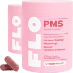 O Positiv FLO PMS Vitamins for Women, 30 Servings (Pack of 1) - Proactive PMS Relief - Targets Hormonal Breakouts, Bloating, Cramps, & Mood Swings with Chasteberry, Vitamin B6, & Lemon Balm