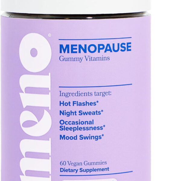 MENO Gummies for Menopause, 30 Servings (Pack of 1) - Hormone-Free Menopause Supplements for Women with Black Cohosh & Ashwagandha KSM-66 - Helps Alleviate Hot Flashes, Night Sweats, & Mood Swings